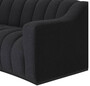 Casa Padrino Luxus Sofa Schwarz 234 x 96 x H. 76,5 cm - Leicht gebogenes Wohnzimmer Sofa - Hotel Sofa - Luxus Qualit�t