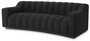 Casa Padrino Luxus Sofa Schwarz 234 x 96 x H. 76,5 cm - Leicht gebogenes Wohnzimmer Sofa - Hotel Sofa - Luxus Qualit�t