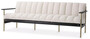 Casa Padrino Luxus Wohnzimmer Sofa Creme / Messing / Schwarz 200 x 78 x H. 73 cm - Modernes Wohnzimmer Sofa - Luxus Wohnzimmer & Hotel M�bel - Luxus Qualit�t