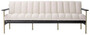 Casa Padrino Luxus Wohnzimmer Sofa Creme / Messing / Schwarz 200 x 78 x H. 73 cm - Modernes Wohnzimmer Sofa - Luxus Wohnzimmer & Hotel M�bel - Luxus Qualit�t