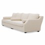Casa Padrino Luxus Sofa Creme / Schwarz 325 cm - Hotel M�bel - Wohnzimmer M�bel - Luxus M�bel - Luxus Interior