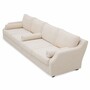 Casa Padrino Luxus Sofa Creme / Schwarz 325 cm - Hotel M�bel - Wohnzimmer M�bel - Luxus M�bel - Luxus Interior