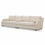 Casa Padrino Luxus Sofa Creme / Schwarz 325 cm - Hotel M�bel - Wohnzimmer M�bel - Luxus M�bel - Luxus Interior