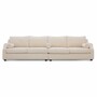 Casa Padrino Luxus Sofa Creme / Schwarz 325 cm - Hotel M�bel - Wohnzimmer M�bel - Luxus M�bel - Luxus Interior