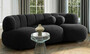 Casa Padrino Luxus Sofa Schwarz 230 x 95 x H. 75 cm - Wohnzimmer Sofa - Hotel Sofa - Wohnzimmer M�bel - Hotel M�bel - Luxus M�bel - Luxus Einrichtung - Wohnzimmer Einrichtung