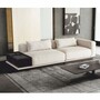 Casa Padrino Luxus Sofa Wei� / Schwarz / Dunkelbraun 286 cm - Wohnzimmer & Hotel M�bel