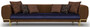 Casa Padrino Luxus Sofa Braun / Lila / Messing 300 x 100 x H. 75 cm - Wohnzimmer Sofa - Hotel Sofa - Wohnzimmer M�bel - Hotel M�bel - Luxus M�bel - Luxus Einrichtung