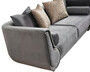 Casa Padrino Luxus 3er Sofa Grau / Silber / Schwarz - Elegantes Wohnzimmer Sofa - Luxus Wohnzimmer M�bel - Luxus Kollektion