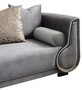 Casa Padrino Luxus 3er Sofa Grau / Silber / Schwarz - Elegantes Wohnzimmer Sofa - Luxus Wohnzimmer M�bel - Luxus Kollektion