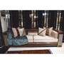 Casa Padrino Luxus Sofa Wei� / Braun / Grau / Gold 285 cm - Wohnzimmer & Hotel M�bel