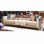 Casa Padrino Luxus Sofa Grau / Braun / Gold 280 cm - Wohnzimmer & Hotel M�bel