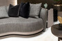 Casa Padrino Luxus Sofa Schwarz / Grau / Dunkelbraun / Bronze 300 x 130 x H. 76 cm - Wohnzimmer Sofa - Hotel Sofa - Wohnzimmer M�bel - Hotel M�bel - Luxus M�bel - Luxus Kollektion