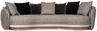 Casa Padrino Luxus Sofa Schwarz / Grau / Dunkelbraun / Bronze 300 x 130 x H. 76 cm - Wohnzimmer Sofa - Hotel Sofa - Wohnzimmer M�bel - Hotel M�bel - Luxus M�bel - Luxus Kollektion