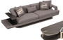 Casa Padrino Luxus Sofa Grau / Silber 290 x 94 x H. 76 cm - Wohnzimmer Sofa - Hotel Sofa - Wohnzimmer M�bel - Wohnzimmer Einrichtung - Hotel M�bel - Luxus M�bel - Luxus Einrichtung