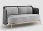 Casa Padrino Luxus Sofa Grau / Schwarz / Messing 163 cm - Wohnzimmer & Hotel M�bel