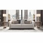 Casa Padrino Luxus Chesterfield Hotel Sofa Grau / Gold 245 cm - Made in Italy