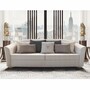 Casa Padrino Luxus Chesterfield Hotel Sofa Grau / Gold 245 cm - Made in Italy