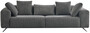 Casa Padrino Luxus Sofa Schwarz / Wei� 253 x 96 x H. 87 cm - Wohnzimmer Sofa - Hotel Sofa - Wohnzimmer M�bel - Wohnzimmer Einrichtung - Hotel M�bel - Luxus M�bel - Luxus Einrichtung