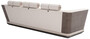Casa Padrino Luxus Sofa Creme / Grau / Gold 280 x 98 x H. 85 cm - Wohnzimmer Sofa - Hotel Sofa - Wohnzimmer M�bel - Wohnzimmer Einrichtung - Hotel M�bel - Luxus M�bel - Luxus Einrichtung