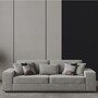 Casa Padrino Luxus Sofa Grau 263 cm - Hotel & Wohnzimmer M�bel