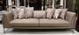 Casa Padrino Luxus Sofa Grau / Dunkelbraun / Kupfer - Wohnzimmer Sofa - Hotel Sofa - Wohnzimmer M�bel - Hotel M�bel - Luxus M�bel - Wohnzimmer Einrichtung - Luxus Einrichtung - Luxus Qualit�t