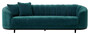 Casa Padrino Luxus Sofa Gr�n / Schwarz 240 x 96 x H. 74,5 cm - Wohnzimmer Sofa mit 2 Kissen - Wohnzimmer M�bel - Luxus M�bel - Wohnzimmer Einrichtung - Luxus Einrichtung - Luxus Qualit�t