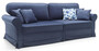Casa Padrino Luxus Sofa Blau 239 x 110 x H. 90 cm - Wohnzimmer Sofa mit Schlaffunktion - Wohnzimmer M�bel - Luxus M�bel - Luxus Interior