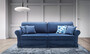 Casa Padrino Luxus Sofa Blau 239 x 110 x H. 90 cm - Wohnzimmer Sofa mit Schlaffunktion - Wohnzimmer M�bel - Luxus M�bel - Luxus Interior