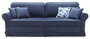 Casa Padrino Luxus Sofa Blau 239 x 110 x H. 90 cm - Wohnzimmer Sofa mit Schlaffunktion - Wohnzimmer M�bel - Luxus M�bel - Luxus Interior
