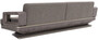 Casa Padrino Luxus Sofa Grau / Silber 270 x 94 x H. 76 cm - Wohnzimmer Sofa - Hotel Sofa - Wohnzimmer M�bel - Wohnzimmer Einrichtung - Hotel M�bel - Luxus M�bel - Luxus Einrichtung