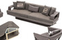 Casa Padrino Luxus Sofa Grau / Silber 270 x 94 x H. 76 cm - Wohnzimmer Sofa - Hotel Sofa - Wohnzimmer M�bel - Wohnzimmer Einrichtung - Hotel M�bel - Luxus M�bel - Luxus Einrichtung