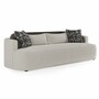 Casa Padrino Luxus Sofa Grau / Schwarz 250 cm - Hotel & Wohnzimmer M�bel