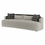Casa Padrino Luxus Sofa Grau / Schwarz 250 cm - Hotel & Wohnzimmer M�bel