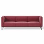 Casa Padrino Luxus Sofa Pink / Schwarz 220 cm - Wohnzimmer & Hotel M�bel