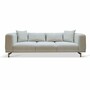 Casa Padrino Luxus Sofa Grau / Messing 240 cm - Wohnzimmer & Hotel Interior