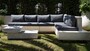 Casa Padrino Luxus Ecksofa Anthrazit / Wei� 325 x 265 cm - Modulares Wetterfestes Beton Sofa