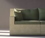 Casa Padrino Luxus Sofa Gr�n / Creme 270 cm - Modulares Wetterfestes Beton Sofa