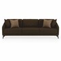 Casa Padrino Luxus Sofa Dunkelbraun / Schwarz 255 cm - Wohnzimmer & Hotel M�bel
