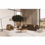 Casa Padrino Luxus Sofa Dunkelbraun / Schwarz 255 cm - Wohnzimmer & Hotel M�bel