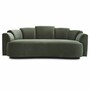 Casa Padrino Luxus Sofa Gr�n / Schwarz 194 cm - Hotel & Wohnzimmer M�bel