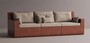 Casa Padrino Luxus Sofa Creme / Braun 270 cm - Modulares Wetterfestes Beton Sofa 