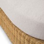 Casa Padrino Luxus Rattan Sofa mit Kissen Naturfarben / Creme 240 cm - Wohnzimmer & Hotel M�bel - Rattan M�bel - Luxus M�bel