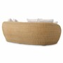 Casa Padrino Luxus Rattan Sofa mit Kissen Naturfarben / Creme 240 cm - Wohnzimmer & Hotel M�bel - Rattan M�bel - Luxus M�bel