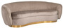 Casa Padrino Luxus Sofa Braun / Gold 221 x 98 x H. 72 cm - Gebogenes Wohnzimmer Sofa - Wohnzimmer M�bel - Wohnzimmer Einrichtung - Luxus M�bel - Luxus Einrichtung - M�bel Luxus