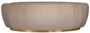 Casa Padrino Luxus Sofa Braun / Gold 221 x 98 x H. 72 cm - Gebogenes Wohnzimmer Sofa - Wohnzimmer M�bel - Wohnzimmer Einrichtung - Luxus M�bel - Luxus Einrichtung - M�bel Luxus