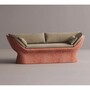 Casa Padrino Luxus Sofa Beige / Rot 200 cm - Wetterfestes Beton Sofa 