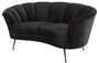 Casa Padrino Designer Sofa Schwarz / Dunkelbronze 164 x 74 x H. 73 cm - Luxus Kollektion