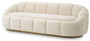 Casa Padrino Luxus Sofa Creme / Messing 230 x 80 x H. 71 cm - Wohnzimmer & Hotel Sofa - Wohnzimmer & Hotel M�bel - Luxus Qualit�t