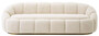 Casa Padrino Luxus Sofa Creme / Messing 230 x 80 x H. 71 cm - Wohnzimmer & Hotel Sofa - Wohnzimmer & Hotel M�bel - Luxus Qualit�t