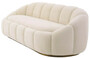 Casa Padrino Luxus Sofa Creme / Messing 230 x 80 x H. 71 cm - Wohnzimmer & Hotel Sofa - Wohnzimmer & Hotel M�bel - Luxus Qualit�t